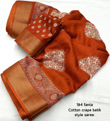 Fanta Premium Batik Print Saree