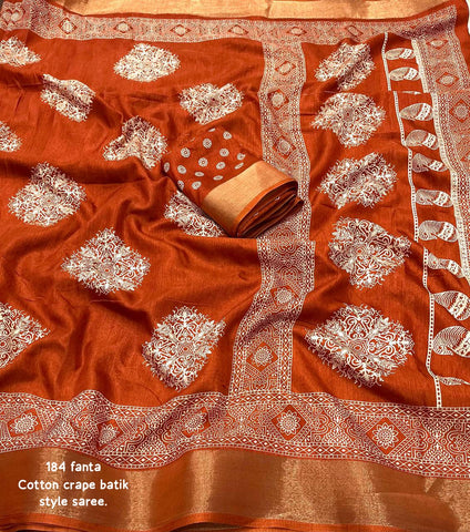 Fanta Premium Batik Print Saree