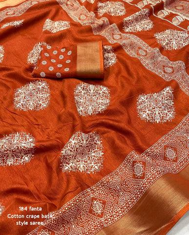 Fanta Premium Batik Print Saree