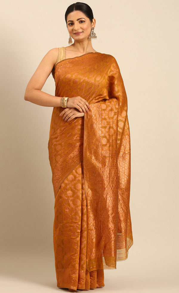 Refined Mustard Color Cotton Saree