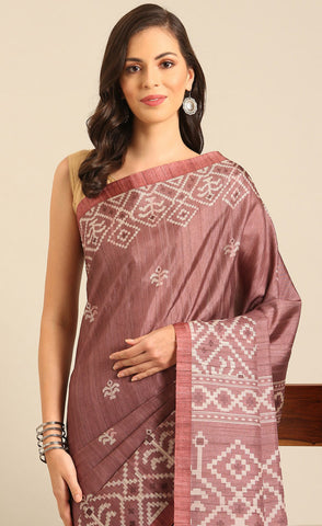 Excuisite Burgundy Color Cotton Printed Saree (Copy)