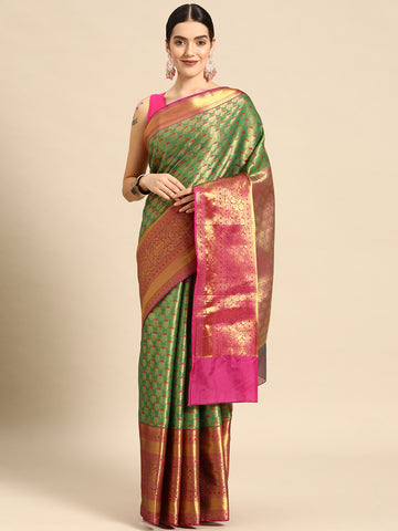 Ethnic Motifs Zari Art Silk Banarasi Saree