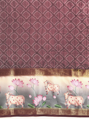 Surat Sari Ethnic Motifs Zari Kanjeevaram Saree