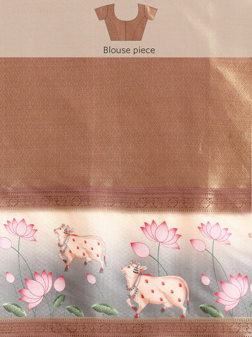 Surat Sari Ethnic Motifs Zari Kanjeevaram Saree