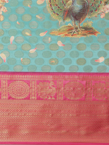 Surat Sari Multicolor Ethnic Motifs Zari Art Silk Banarasi Saree