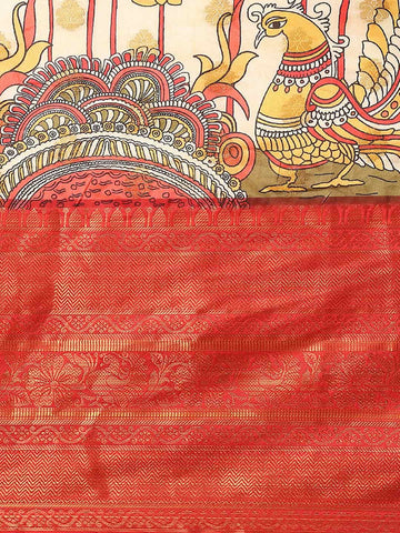 Surat Sari Kalamkari Zari Art Silk Kanjeevaram Saree