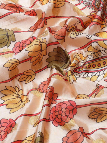 Surat Sari Kalamkari Zari Art Silk Kanjeevaram Saree