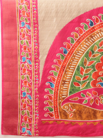 Surat Sari Paisley Embroidered Banarasi Saree