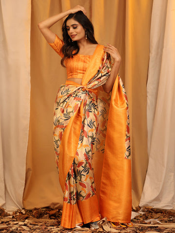 Surat Sari Floral Woven Design Zari Kanjeevaram Saree