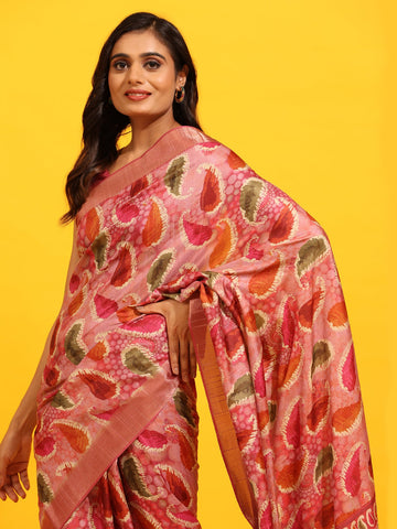 Surat Sari Paisley Printed Zari Banarasi Saree