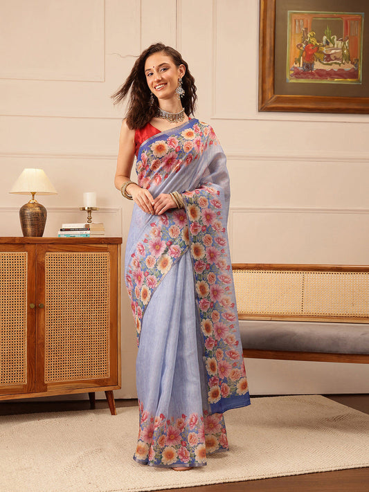 Surat Sari Floral Zari Banarasi Saree