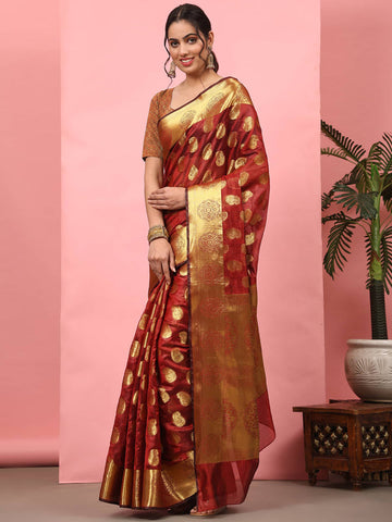 Surat Sari Paisley Zari Silk Banarasi Saree