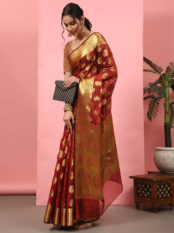 Surat Sari Paisley Zari Silk Banarasi Saree