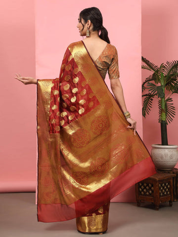 Surat Sari Paisley Zari Silk Banarasi Saree