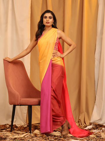 Surat Sari Ombre Dyed Saree