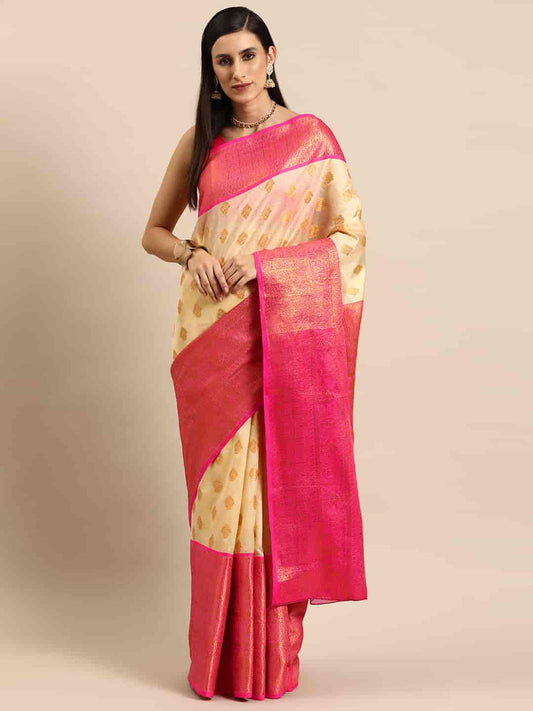 Surat Sari Ethnic Motifs Zari Kasauv Saree