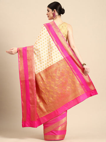 Surat Sari Ethnic Motifs Zari Silk Cotton Kasavu Saree