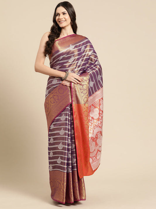 Surat Sari Woven Design Zari Brocade Banarasi Saree